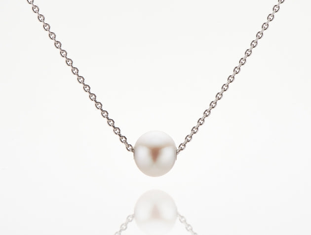Freshwater Cultured Pearl and Silver Necklet #18121