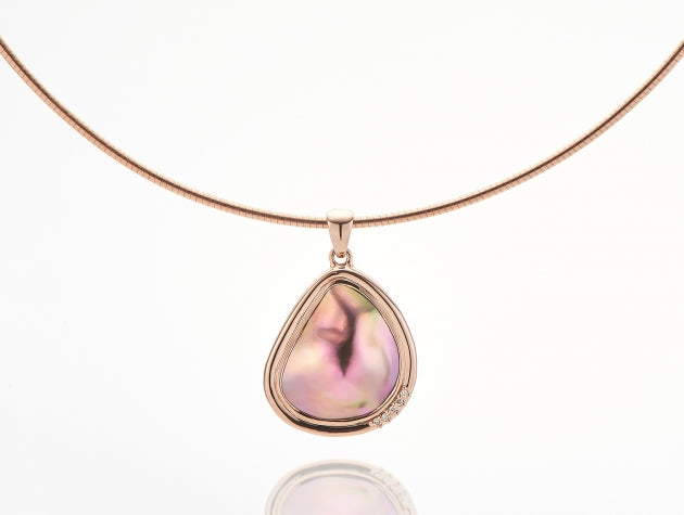 Cortez Rainbow Lipped Cultured Pearl and Diamond Pendant