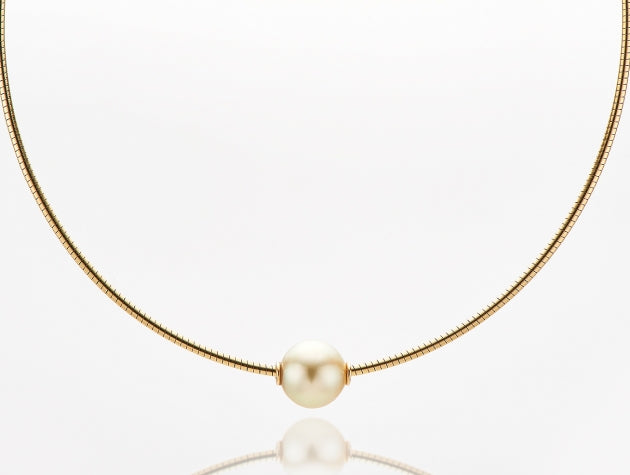 Golden South Sea Cultured Pearl Omega Necklet