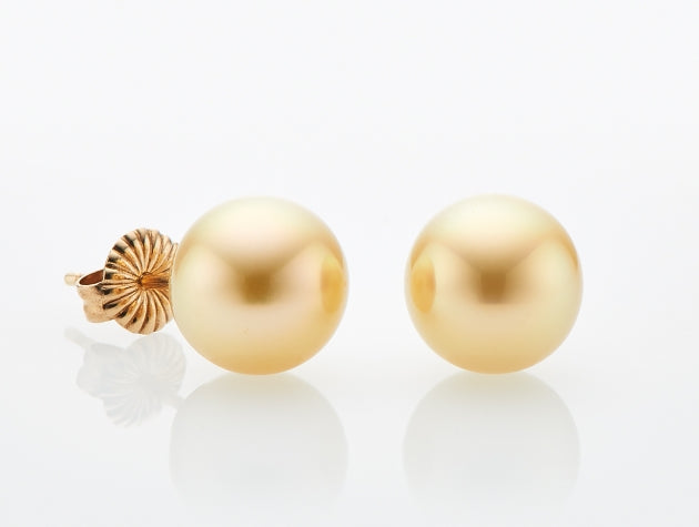 Golden South Sea Cultured Pearl Earrings