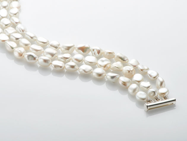 Freshwater Keshi Cultured Pearl Bracelet