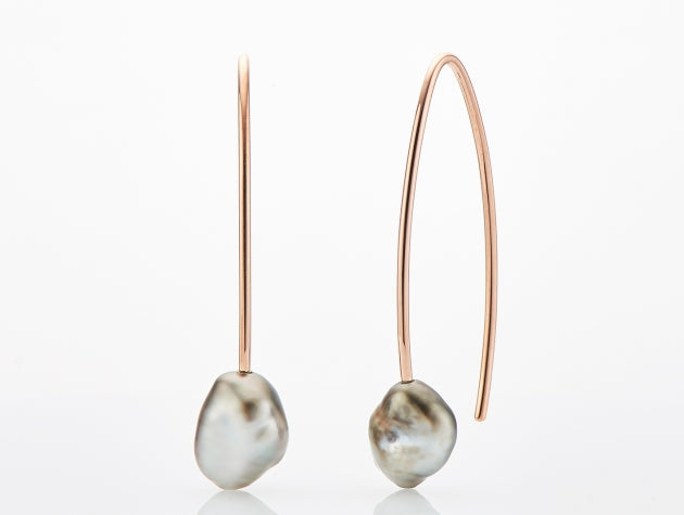 Keshi Tahitian Cultured Pearl Earrings