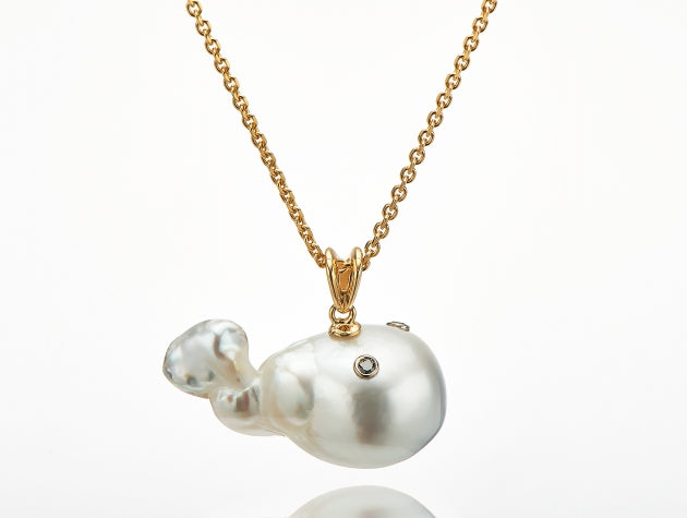 South Sea Cultured Pearl & Diamond Pendant