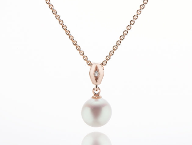 Freshwater Cultured Pearl & Diamond Pendant