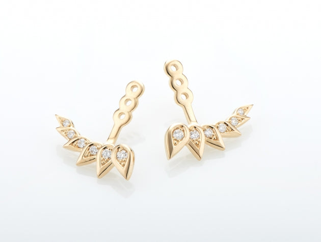 Yellow Gold Diamond Earring Enhancers