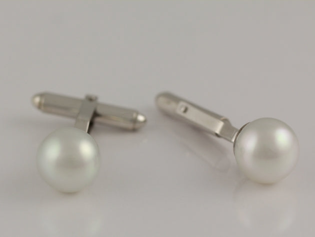 South Sea Cultured Pearl Cuff Links