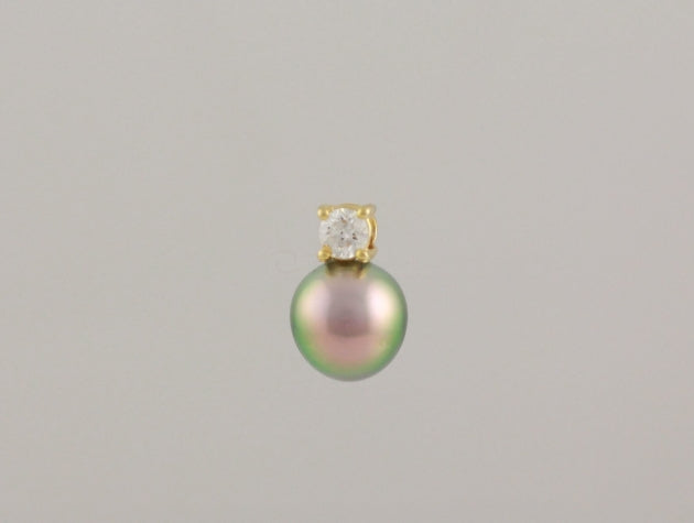 Tahitian Cultured Pearl and Diamond Pendant