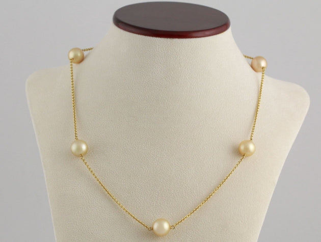 Golden South Sea Cultured Pearl Necklet