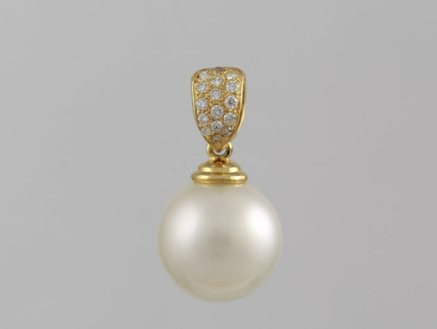 South Sea Cultured Pearl and Diamond Pendant