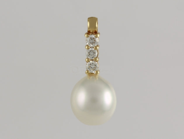 South Sea Cultured Pearl and Diamond Pendant