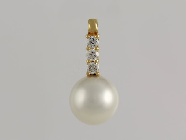 South Sea Cultured Pearl and Diamond Pendant