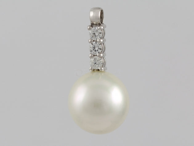 South Sea Cultured Pearl and Diamond Pendant