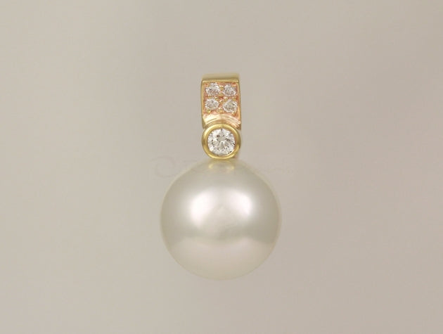 South Sea Cultured Pearl and Diamond Pendant