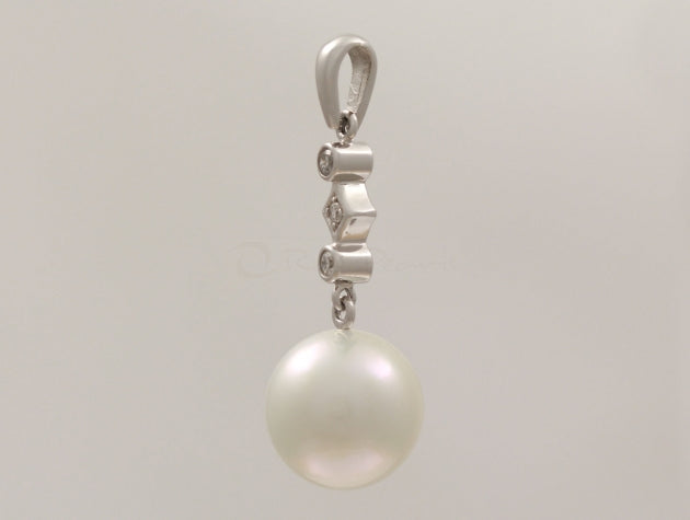 South Sea Cultured Pearl and Diamond Pendant