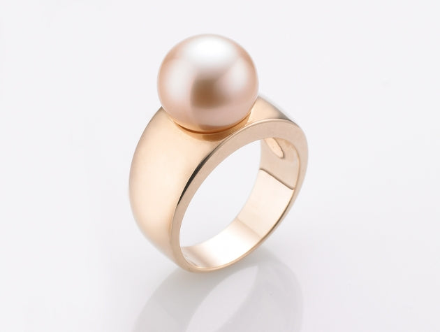 Golden South Sea Cultured Pearl Ring