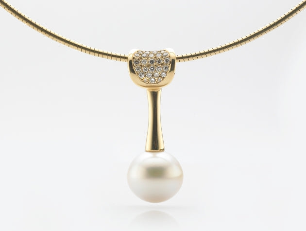 South Sea Cultured Pearl and Diamond Pendant