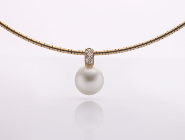 South Sea Cultured Pearl and Diamond Pendant