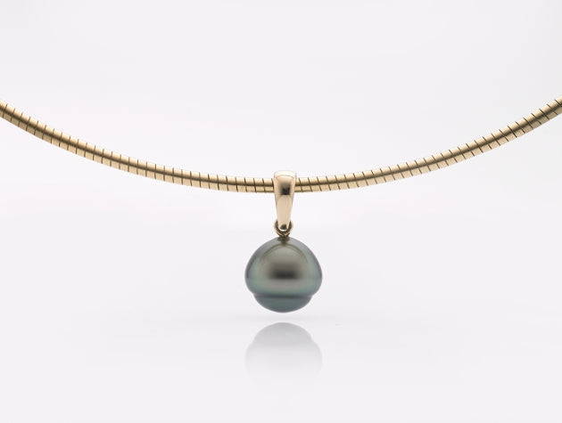 Tahitian Cultured Pearl and Diamond Pendant