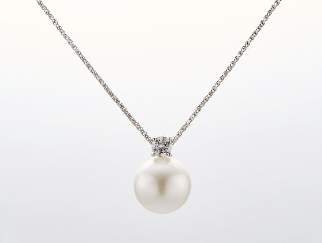 South Sea Cultured Pearl and Diamond Pendant