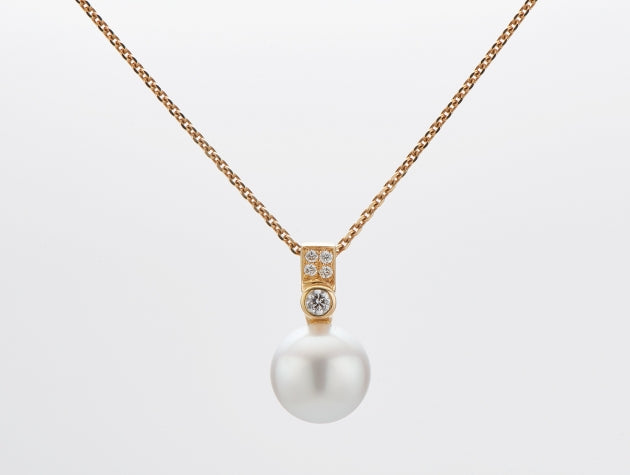 South Sea Cultured Pearl and Diamond Pendant