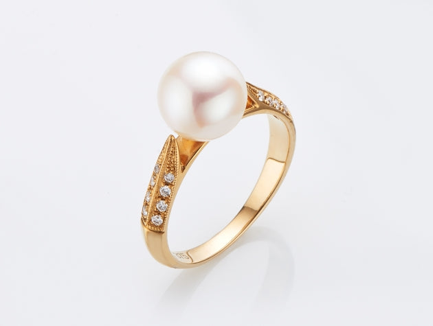 Freshwater Cultured Pearl and Diamond Ring