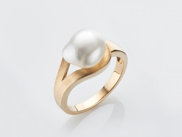 South Sea Keshi Cultured Pearl Ring