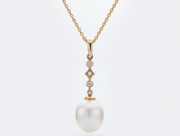 South Sea Cultured  Pearl and Diamond Pendant
