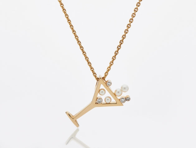 Freshwater Cultured Pearl and Diamond Pendant #161203-1
