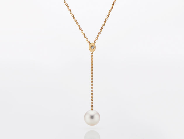 Akoya Cultured Pearl and Diamond Necklet
