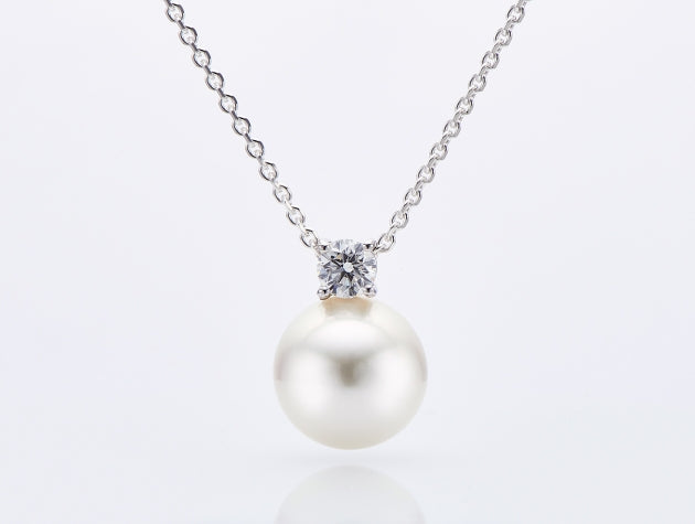 South Sea Cultured Pearl and Diamond Pendant
