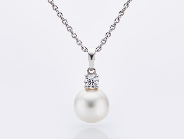 South Sea Cultured Pearl and Diamond Pendant