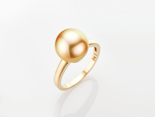 Golden South Sea Cultured Pearl Ring