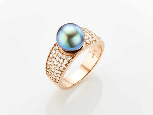 Cortez Rainbow Cultured Pearl and Diamond Ring