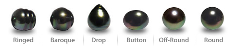 pearl shapes black